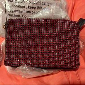 Sparkling Red Crystal Mini Bag - Unbranded